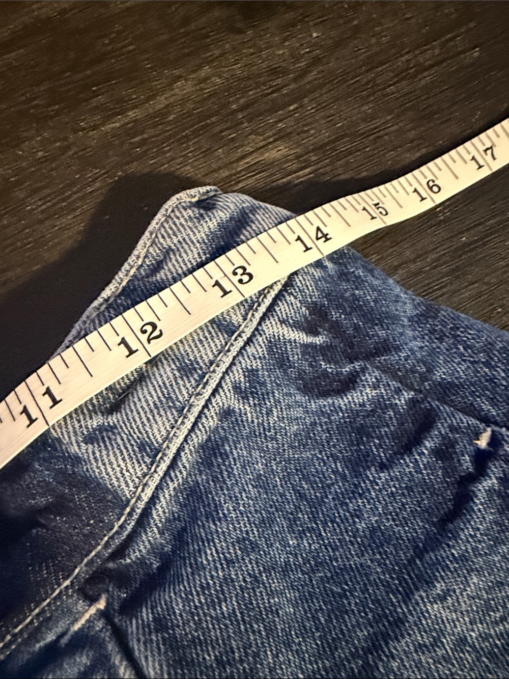 We The Free Two-Tone Denim Asymmetrical Frayed Skirt - Blue - Picture 9 of 9